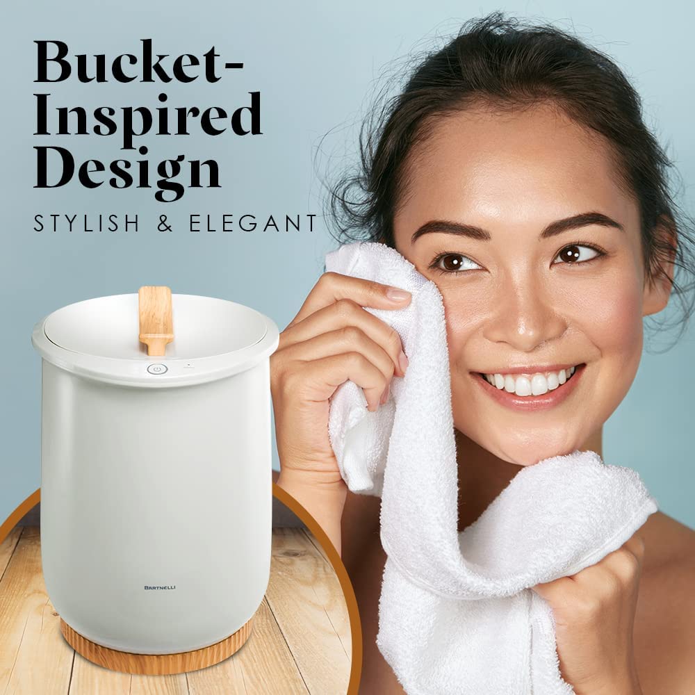 Bartnelli Luxury Premium Towel Warmer, Extra Large Size, Bucket Style - For Bath & Spa Towels, Baby Blankets, Bathrobes