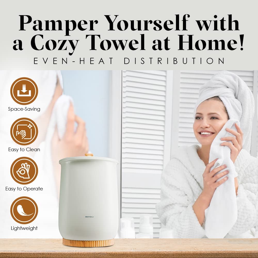 Bartnelli Luxury Premium Towel Warmer, Extra Large Size, Bucket Style - BTW-660 for Bath & Spa Towels, Baby Blankets, Bathrobes