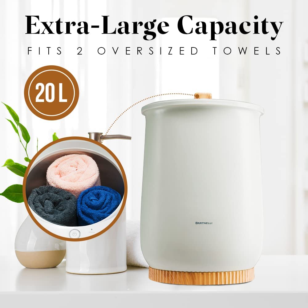Bartnelli Luxury Premium Towel Warmer, Extra Large Size, Bucket Style - BTW-660 for Bath & Spa Towels, Baby Blankets, Bathrobes