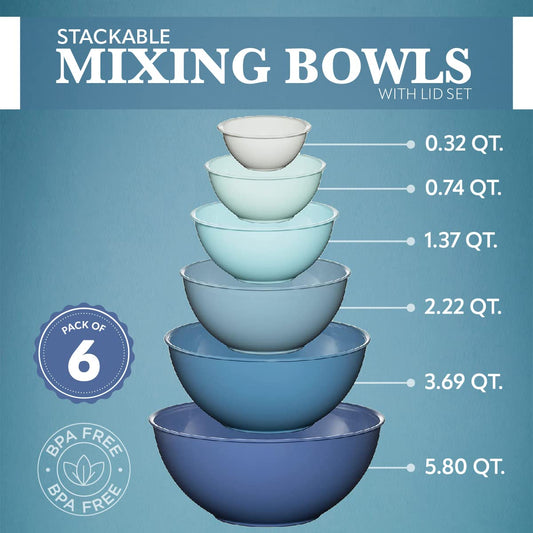 12-Piece Mixing Bowl & Lid Set