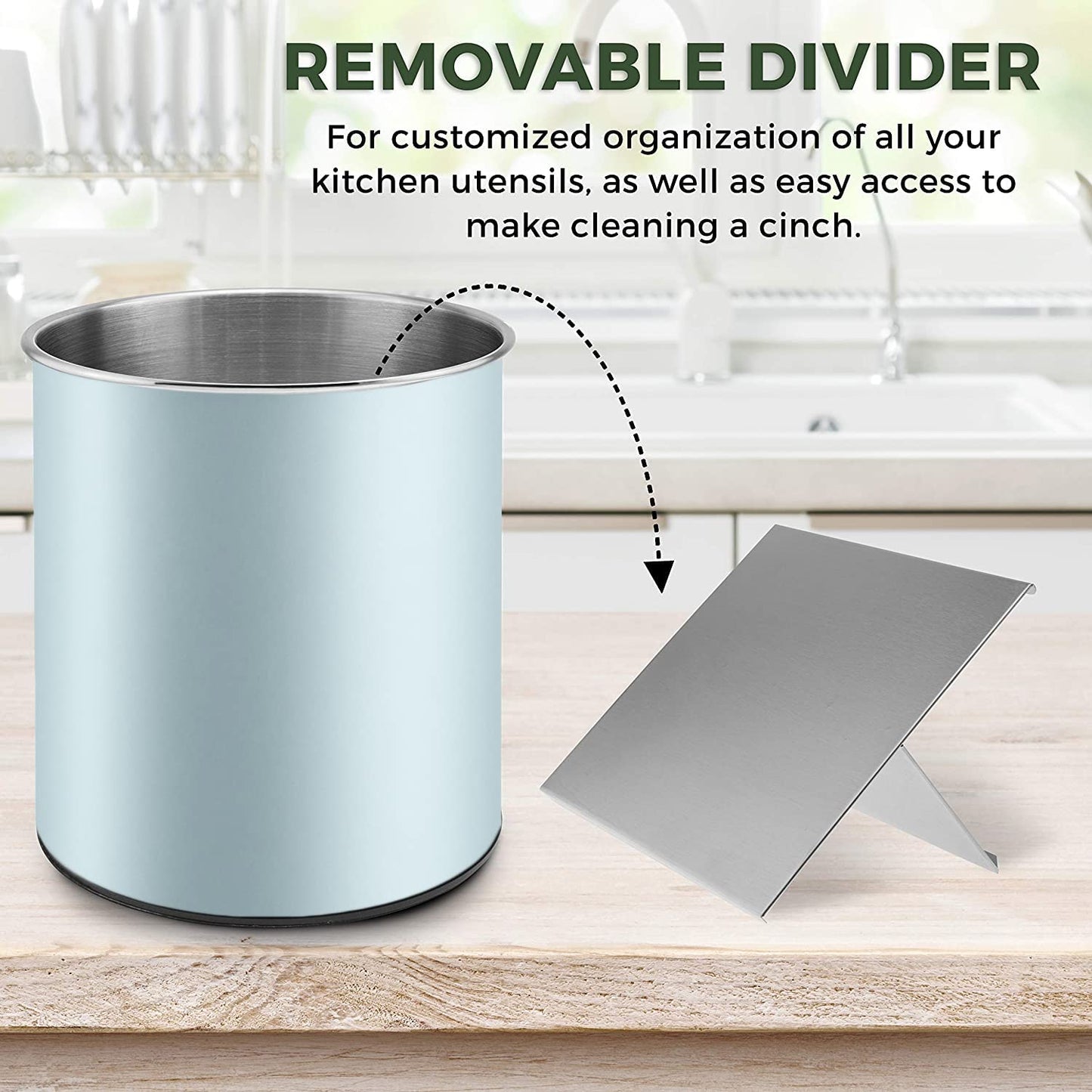 Stainless Steel Rotating Utensil Holder - Shop