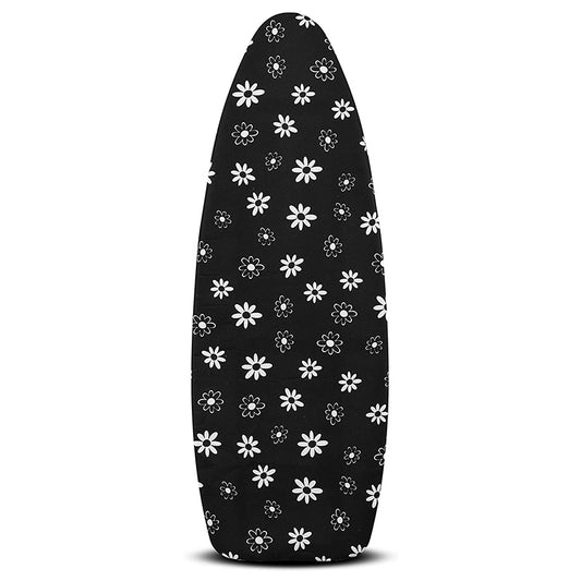 Bartnelli Ironing Board Covers Multi Layered 55" X 23.5" Great for All Bigger Sized Ironing Board Fits Model 1105 and 1118 (BLACK, WHITE DAISYS)
