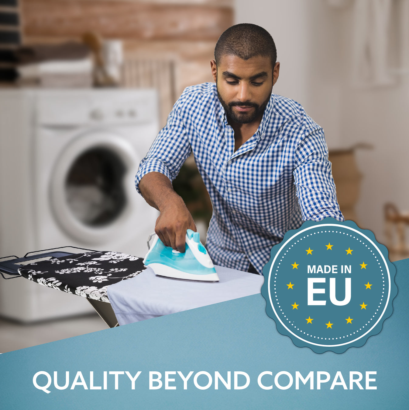 Bartnelli Pro Luxury Ironing Board Extra Wide 51x19” with Heavy Duty